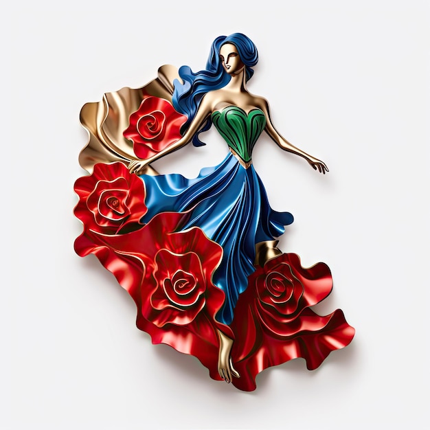 Feria de cali columbia woman salsa dance sticker