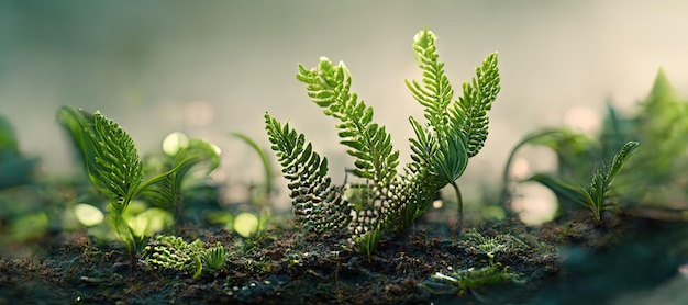 Fern botanical background pattern intricate and highly detailed