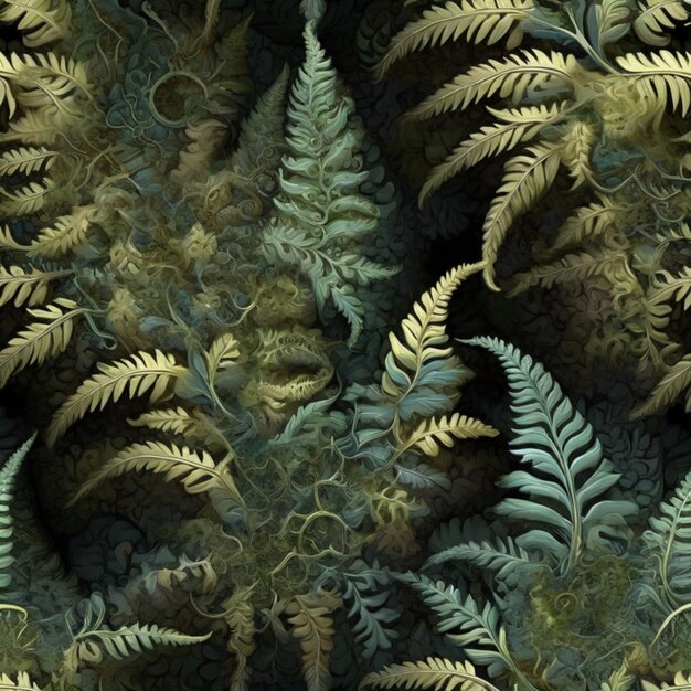 Fern Fractal Fusion Intricate Patterns Inspired by Nature