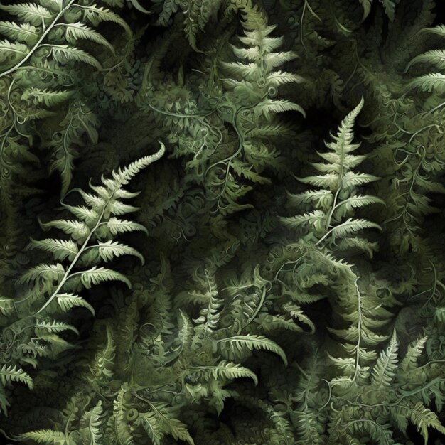 Photo fern fractal fusion intricate patterns inspired by nature