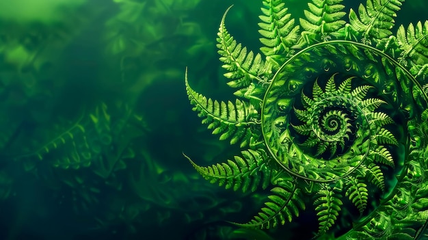 Fern fractal natures geometry in green