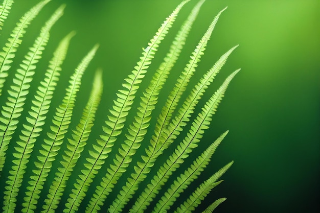 Fern Leaf Green Foliage Background