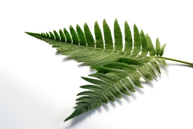 Fern Leaf On White Background Generative AI