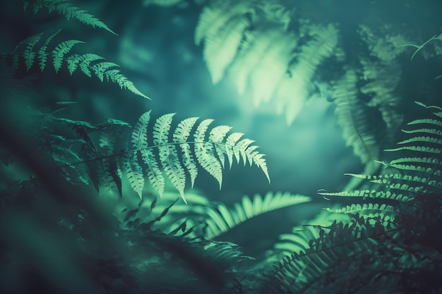 Fern plant in fairy forest Neural network AI generated