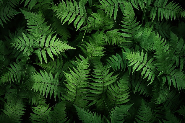 a fern with a green background