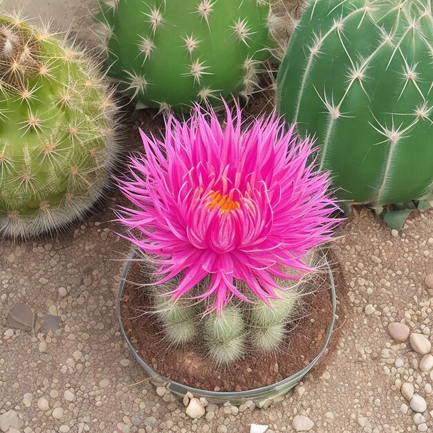 Photo ferocactus seedling