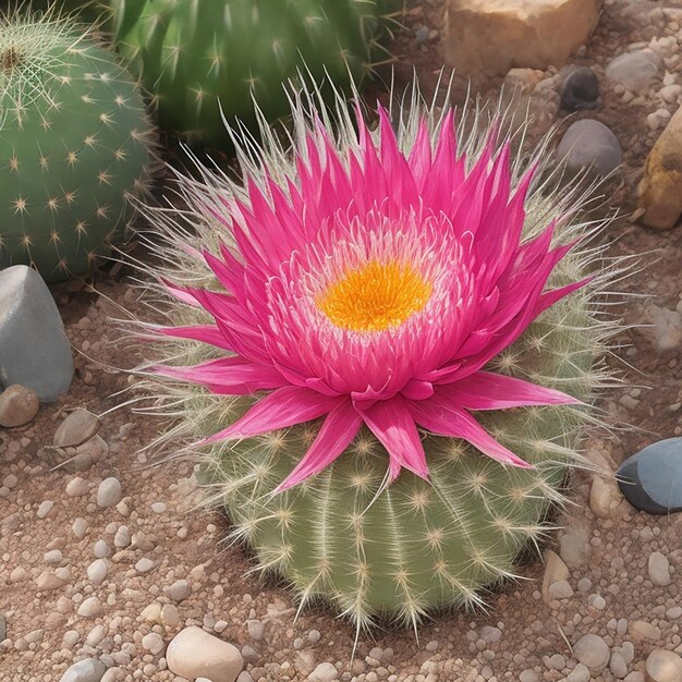 Photo ferocactus seedling