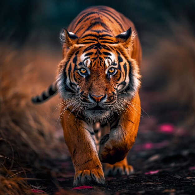 Ferocious tiger in nature