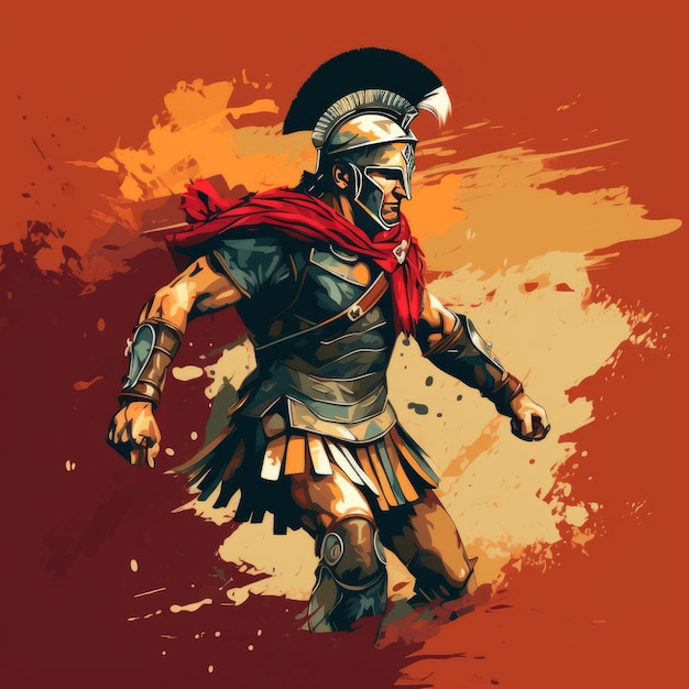 The Ferocity of Centurion A Captivating Vector Image of Battle