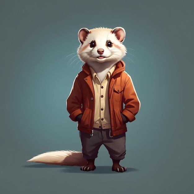 Ferret illustration AI Generative