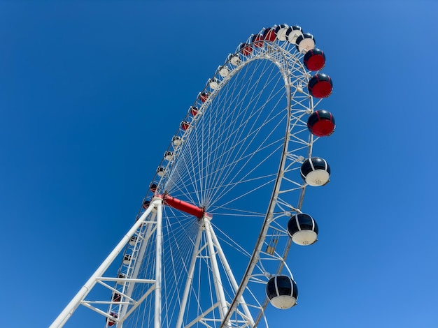 Ferris wheel and blue sky