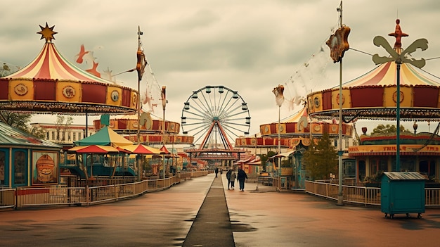 ferris wheel in front of a ferris wheel