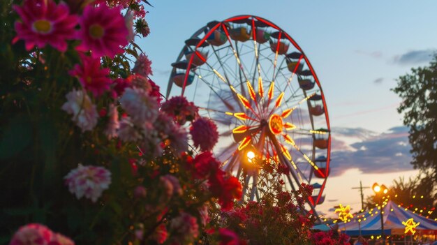 Premium Photo | Ferris Wheel in Full Bloom