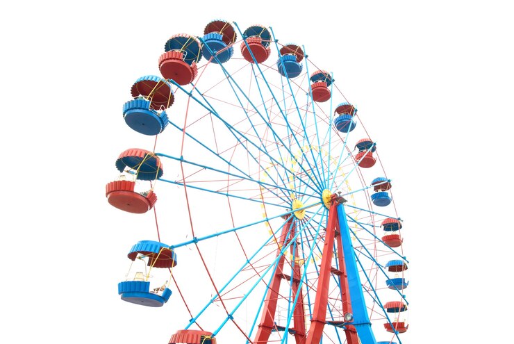 Photo ferris wheel isolated on white background