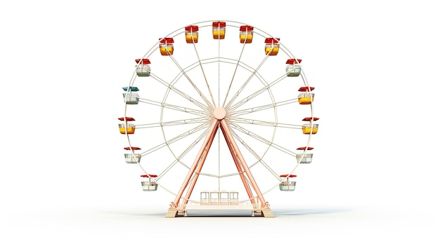 Photo ferris wheel isolated on white