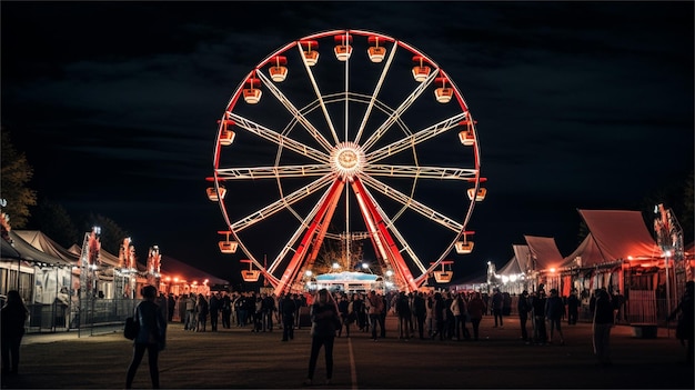 Photo ferris wheel at the oktoberfest in munich germany