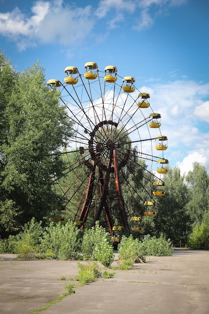 Ferris Wheel Pripyat Town in Chernobyl Exclusion Zone Ukraine