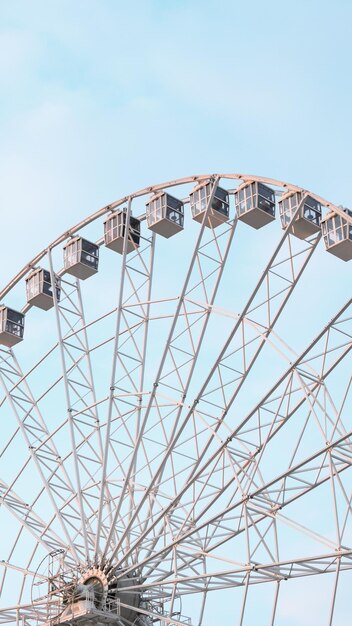 Ferris wheel in sunny weather