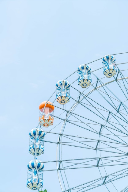 ferris wheel with blue sky