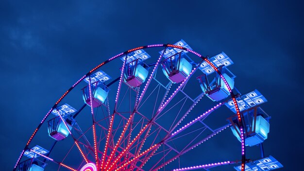 Ferris wheel with colorful cabins