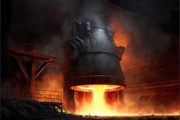 Ferrous metallurgy industry illustration