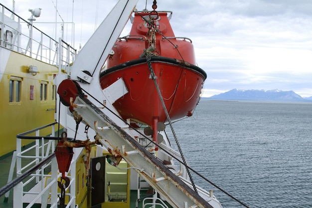 Ferry in patagonia Puerto Natales