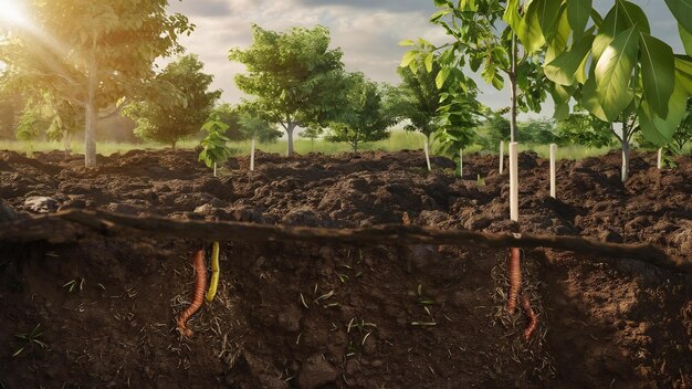 Fertile loam is suitable for planting trees