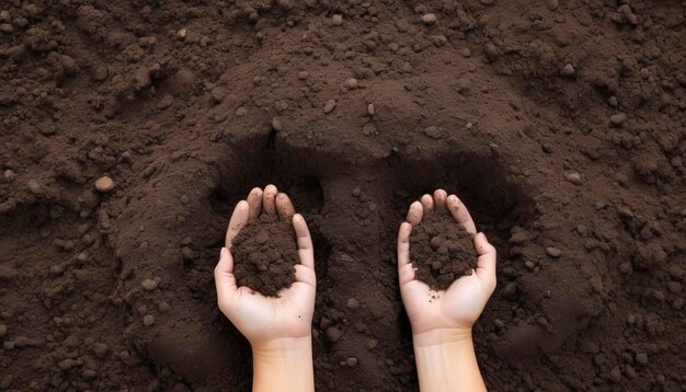 Photo fertile loam soil suitable for planting soil texture background top view of fresh soil concept of global pollution world soil day