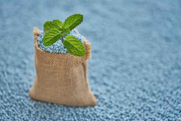 Fertilizzante in sacco con congedo alla menta