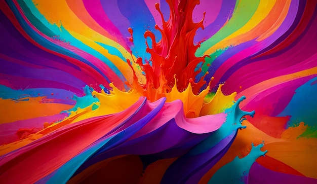 색의 축제: 다채로운 전통적인 홀리 파우더 추상적인 색상 배경 활기찬 색상