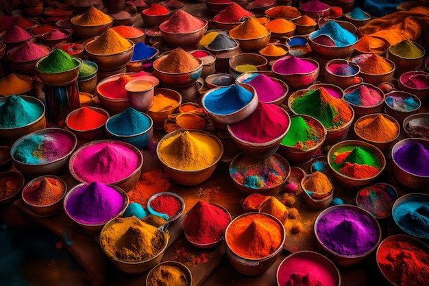 인도 색상 축제 컬러 파우더