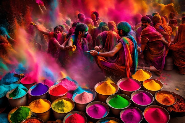 インドの色彩の祭典 カラーパウダー