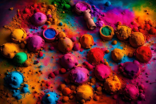 Photo festival of colors in india color powder