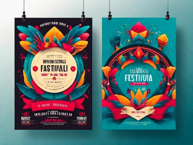 Festival design poster template