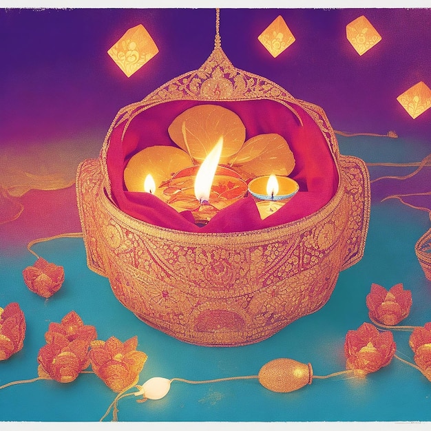 Плакат Фестиваля огней Дивали