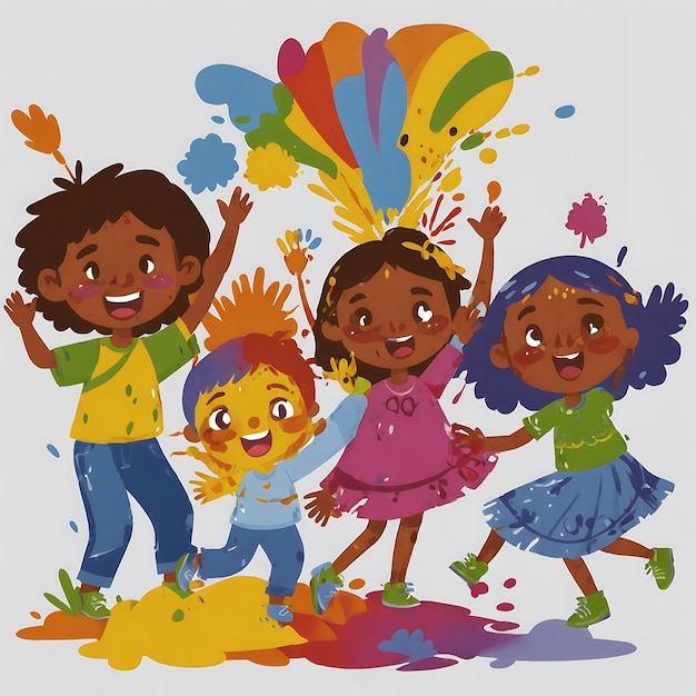 Festival of Colors geïllustreerde Holi kleurboek