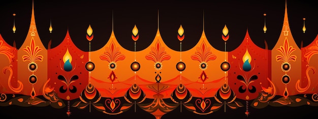 Festival thema wandkleden diwali banner