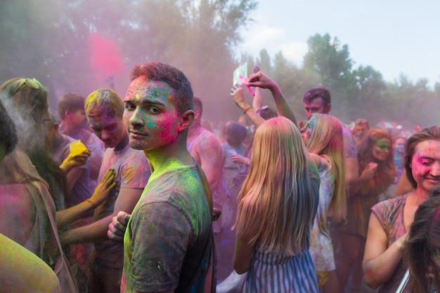 Foto festival van kleuren colorfest