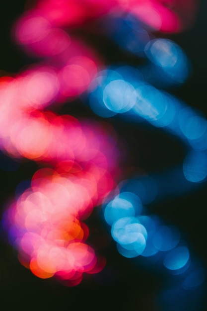 Festive abstract colorful bokeh blur lights Nature elements concept