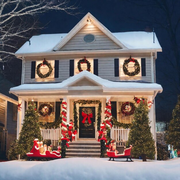 A Festive American Christmas Home