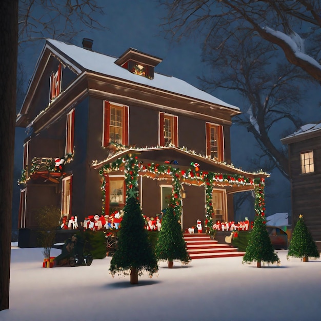 A Festive American Christmas Home