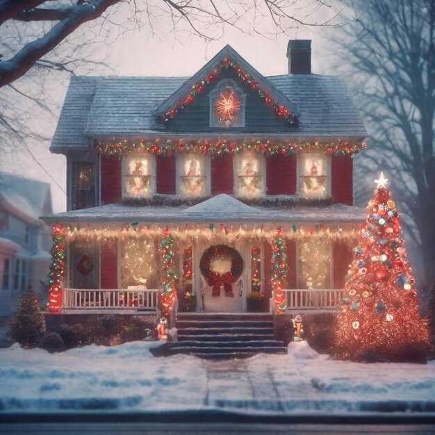 A Festive American Christmas Home