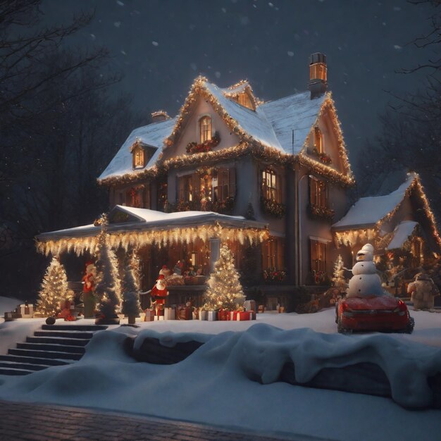 A Festive American Christmas Home