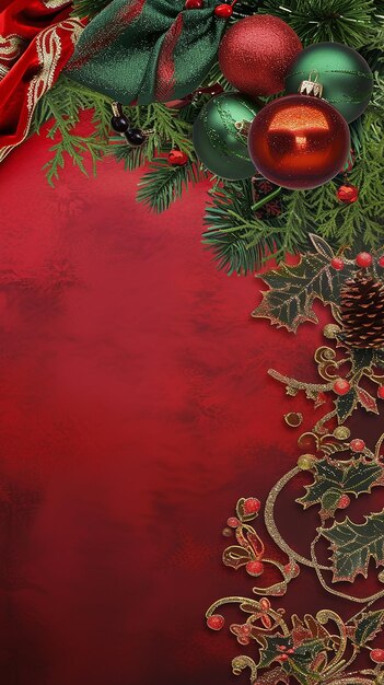 Premium Photo  Festive appeal red and green accents traditional