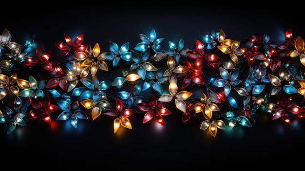 a festive arrangement of Christmas lights forming the shape of a holidaythemed pattern