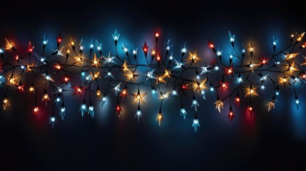 a festive arrangement of Christmas lights forming the shape of a holidaythemed pattern