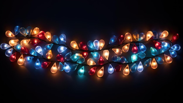 a festive arrangement of Christmas lights forming the shape of a holidaythemed pattern