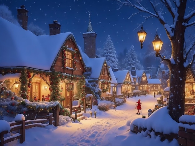 Festive Artistry Elevate Your Holiday with Stunning Illustrations