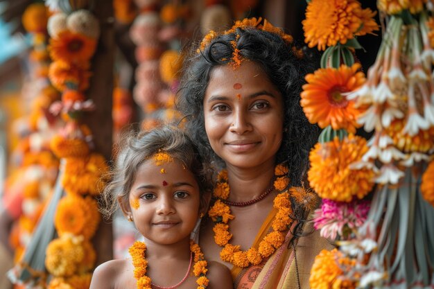 Photo festive atmosphere with traditional customs and joyful gatherings for sinhala new year