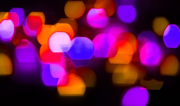 Festive background of blurred colorful bright lights. place for text